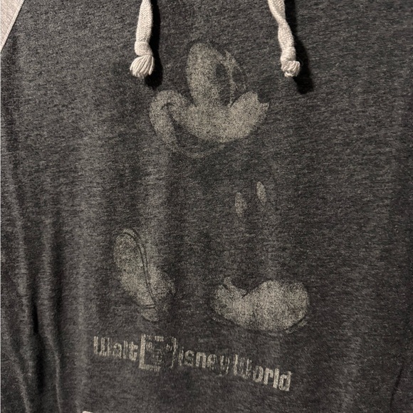 Disney Parks Walt Disney World Mickey Mouse Hooded Raglan Long Sleeve T-Shirt - Picture 2 of 4